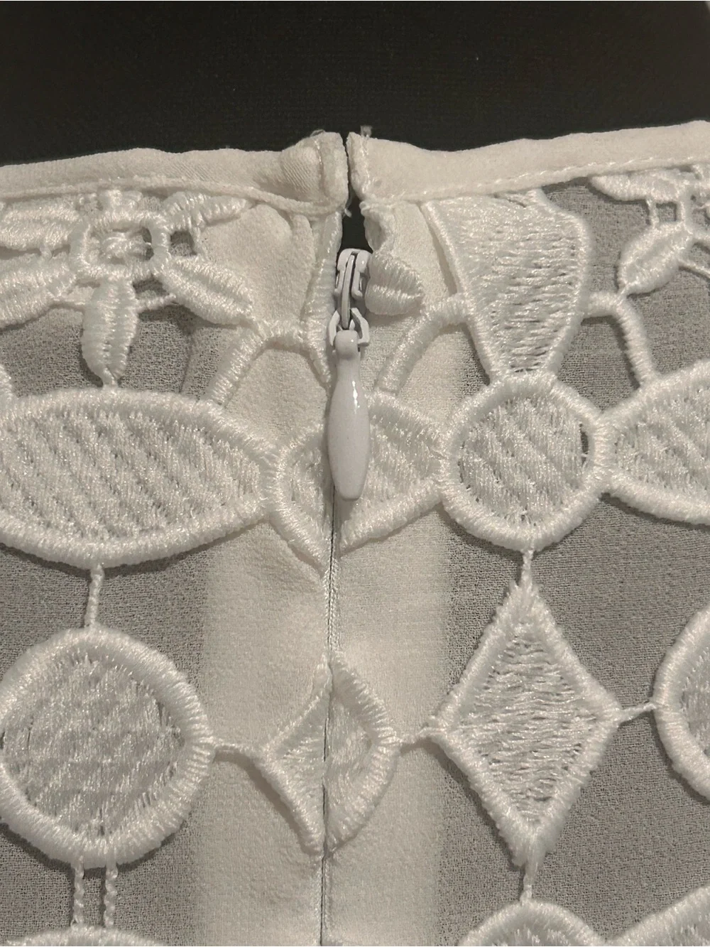 Michael Kors White Lace Mini Dress with Waist Cutout Detail Size 0